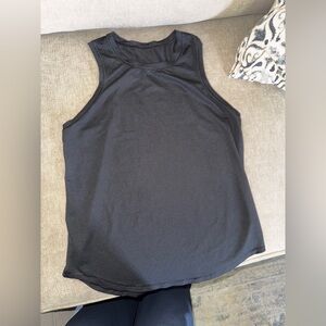 Lululemon Black mesh tank reflective logo